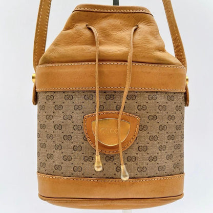 GUCCI Shoulder Bag Purse Micro GG PVC Leather Authentic