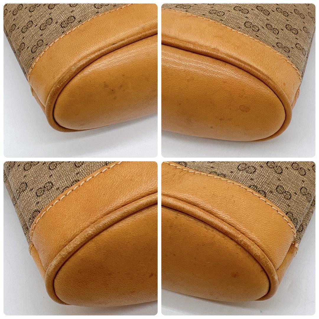 GUCCI Shoulder Bag Purse Micro GG PVC Leather Authentic