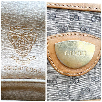GUCCI Shoulder Bag Purse Micro GG PVC Leather Authentic