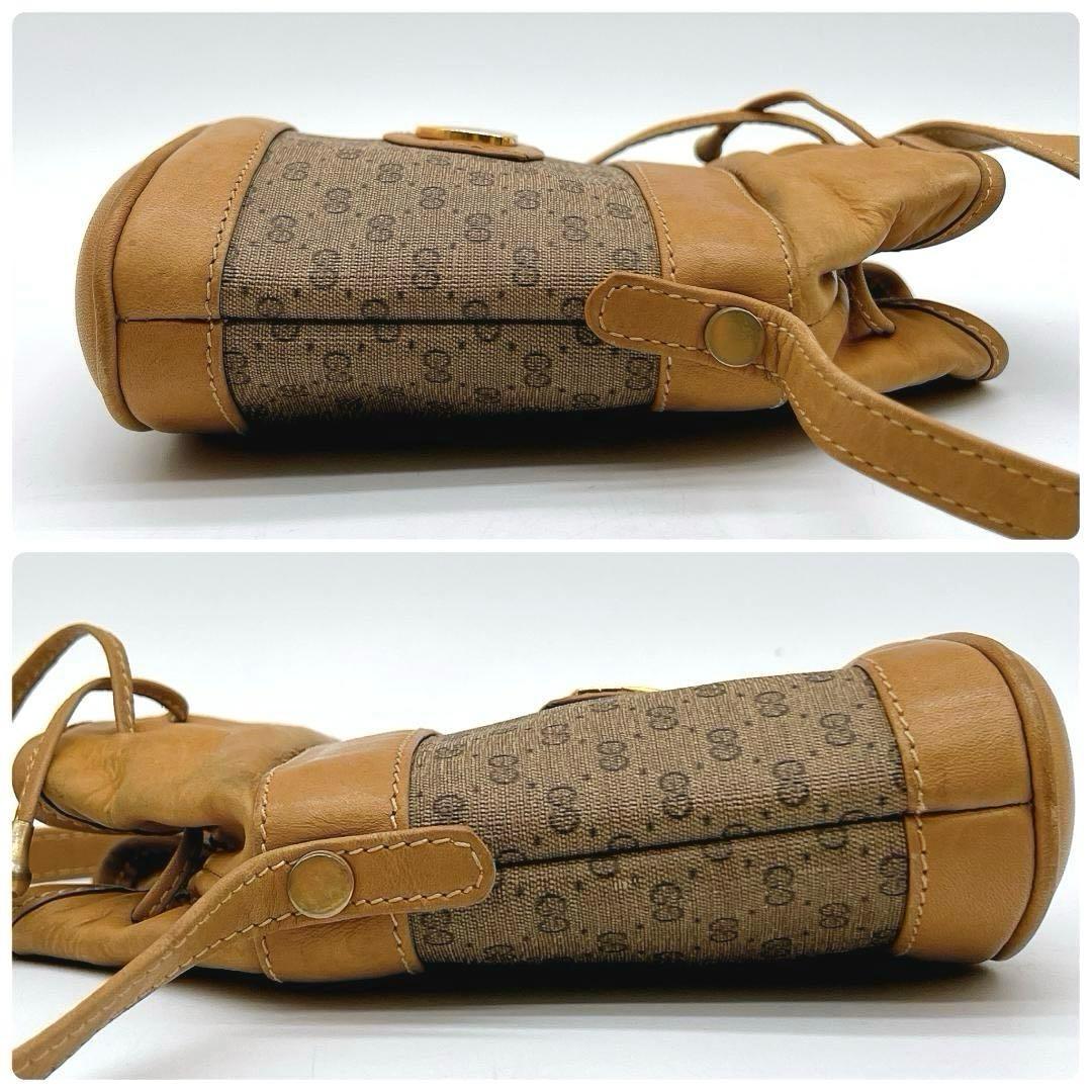 GUCCI Shoulder Bag Purse Micro GG PVC Leather Authentic