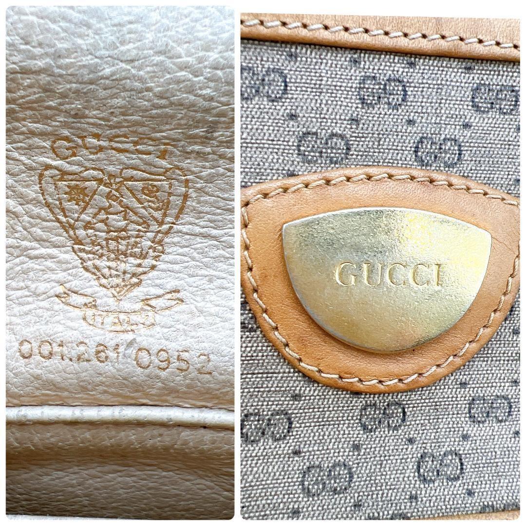 GUCCI Shoulder Bag Purse Micro GG PVC Leather Authentic