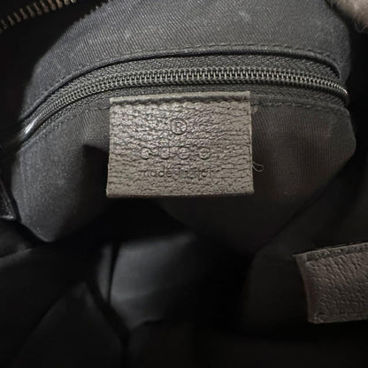 GUCCI Shoulder Bag Purse OLD GG Leather Black Authentic