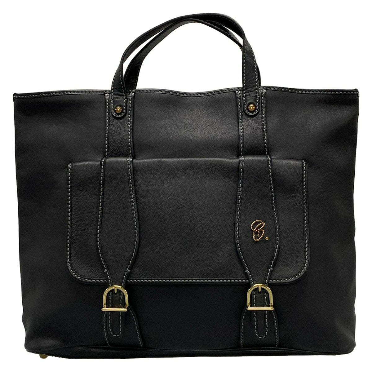 Chloe Hand Bag Tote Purse Leather Black Authentic