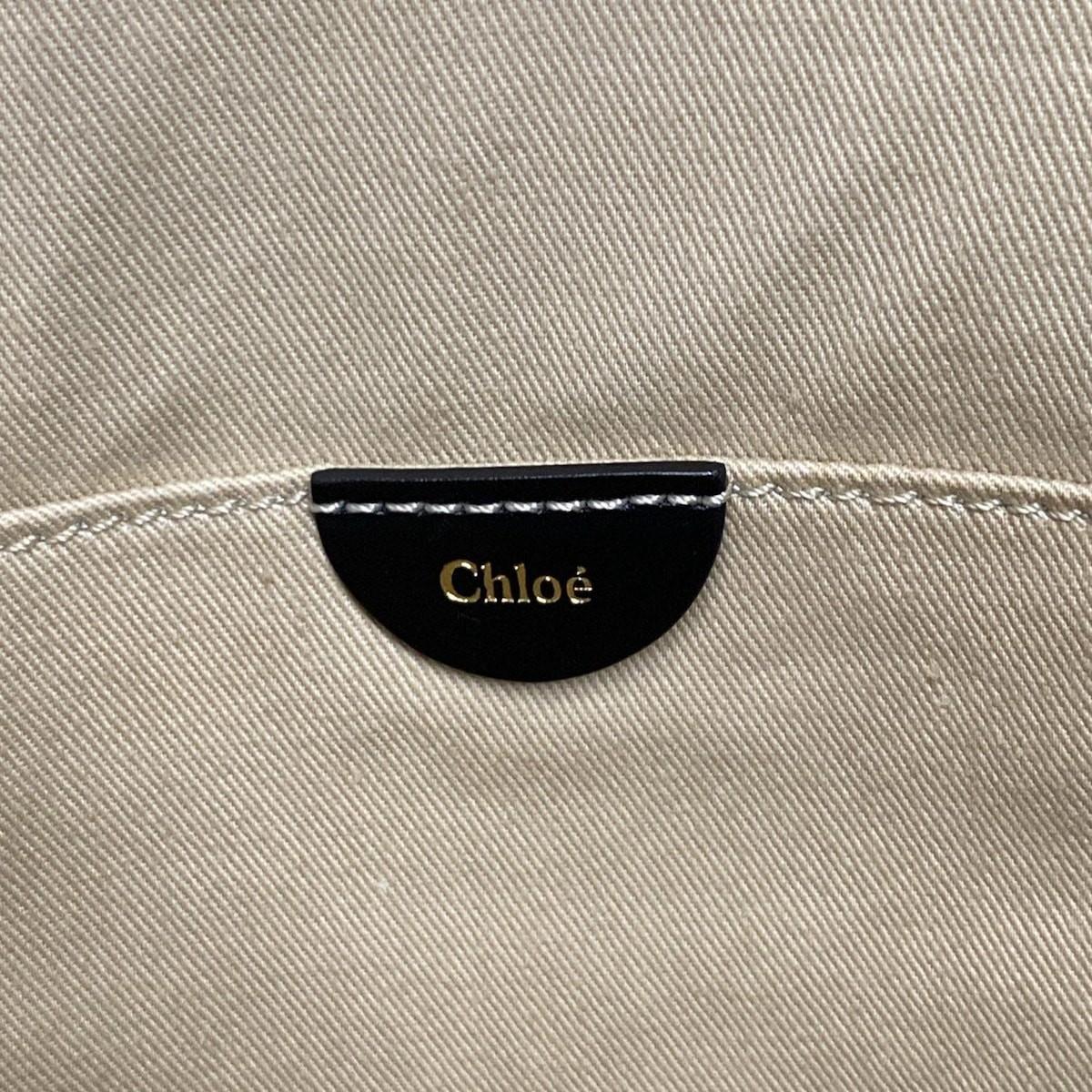 Chloe Hand Bag Tote Purse Leather Black Authentic