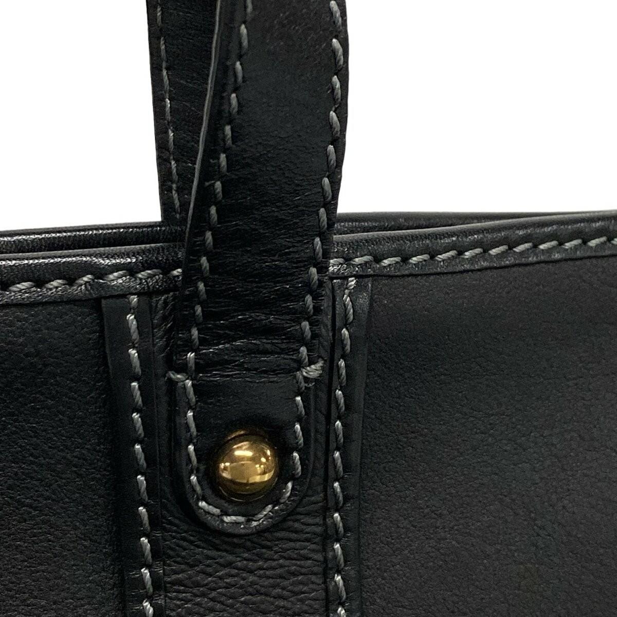 Chloe Hand Bag Tote Purse Leather Black Authentic