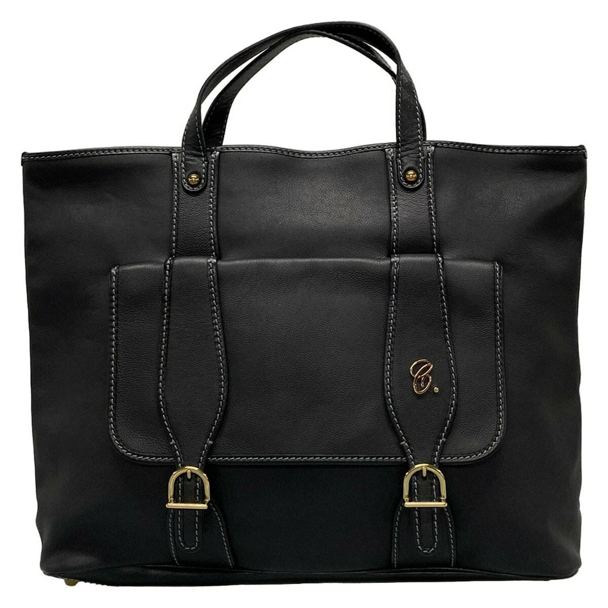 Chloe Hand Bag Tote Purse Leather Black Authentic