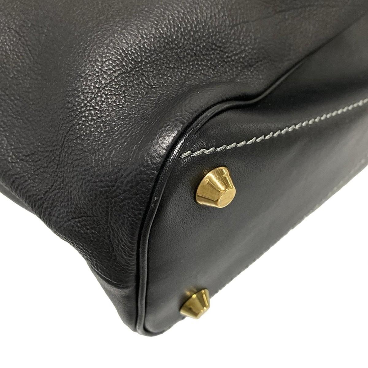 Chloe Hand Bag Tote Purse Leather Black Authentic