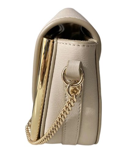 See By Chloe Shoulder Bag Purse Mara evening bag Beige Authentic