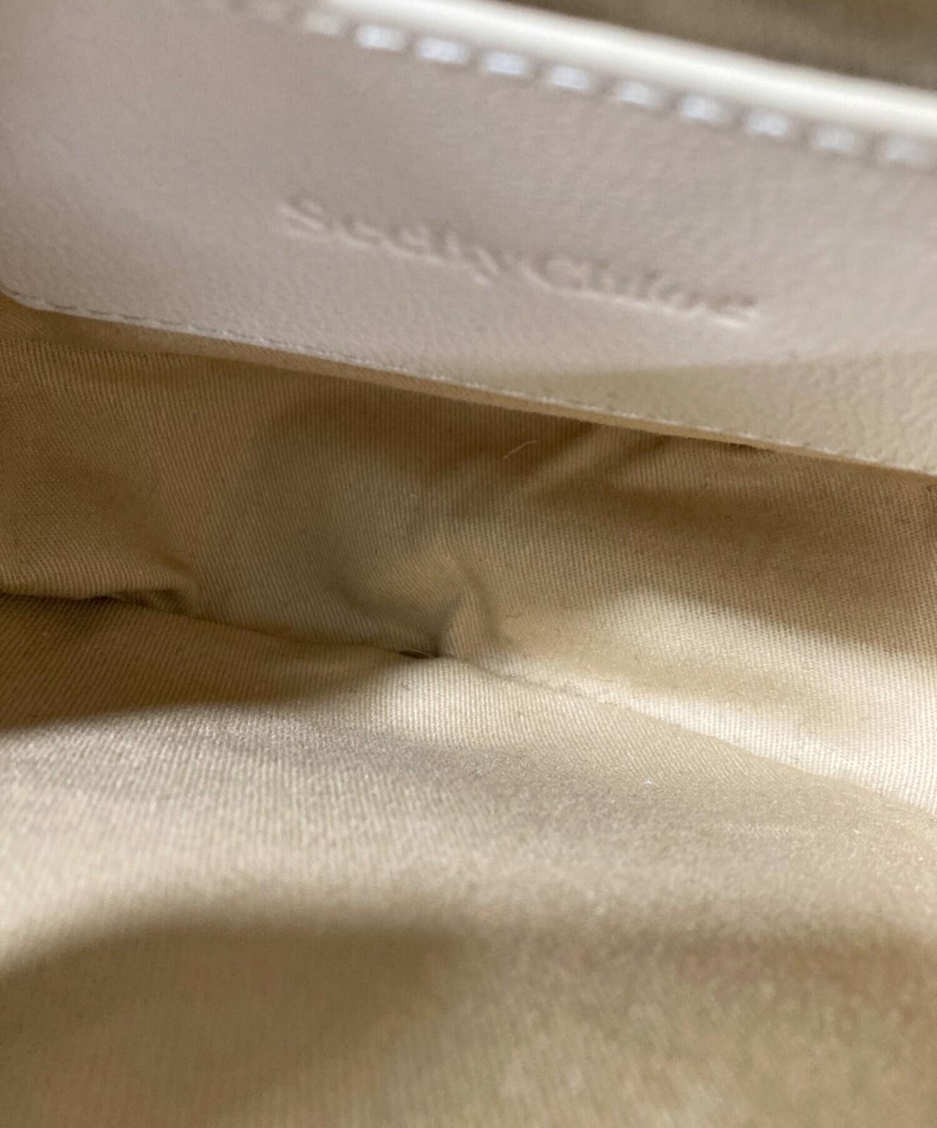 See By Chloe Shoulder Bag Purse Mara evening bag Beige Authentic