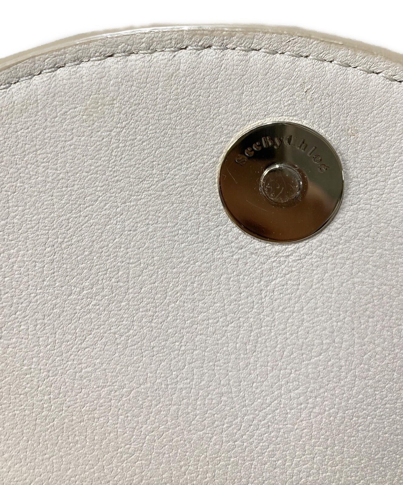 See By Chloe Shoulder Bag Purse Mara evening bag Beige Authentic