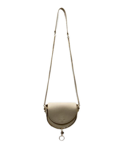 See By Chloe Shoulder Bag Purse Mara evening bag Beige Authentic