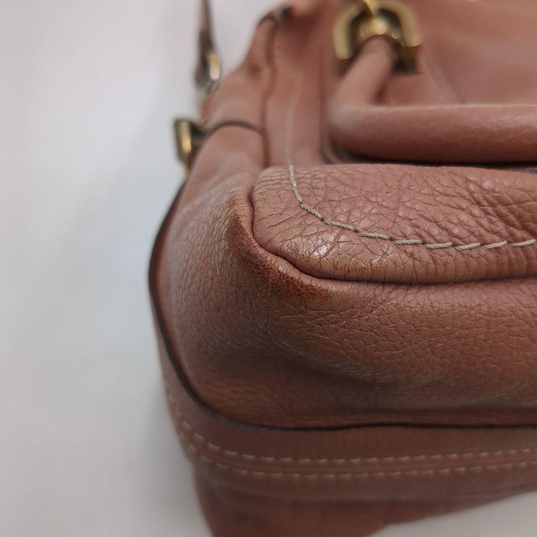 Chloe Hand Bag Tote Purse Paraty Brown Authentic