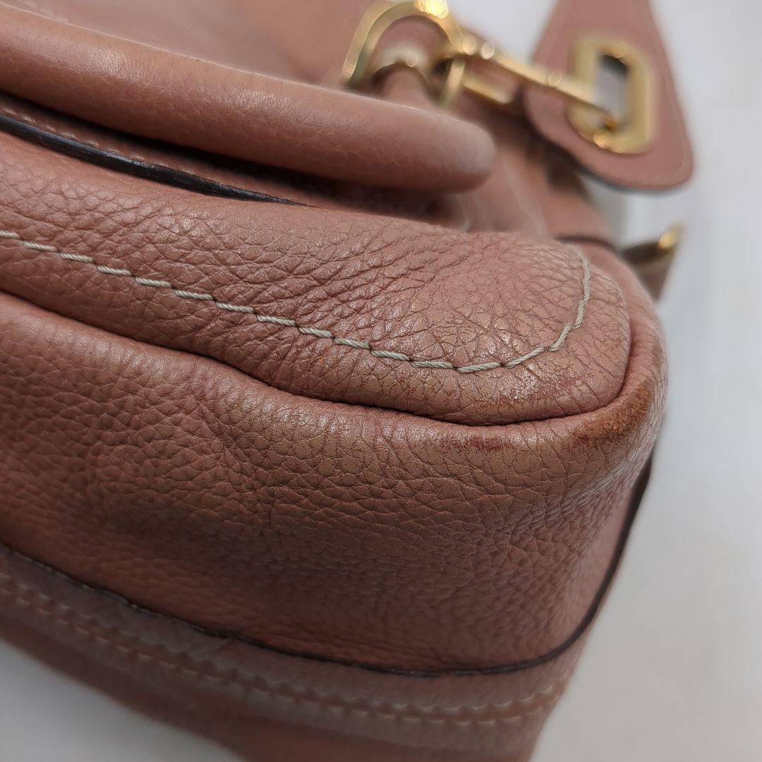 Chloe Hand Bag Tote Purse Paraty Brown Authentic