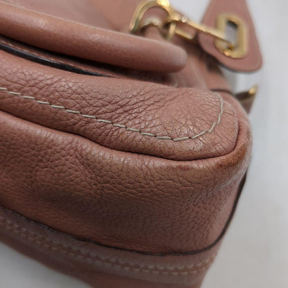 Chloe Hand Bag Tote Purse Paraty Brown Authentic