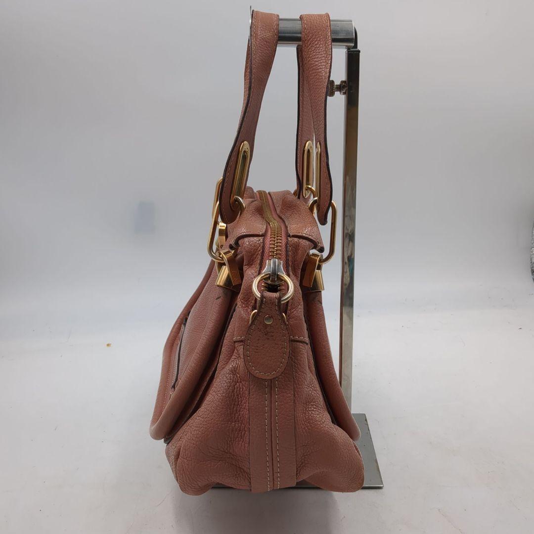 Chloe Hand Bag Tote Purse Paraty Brown Authentic
