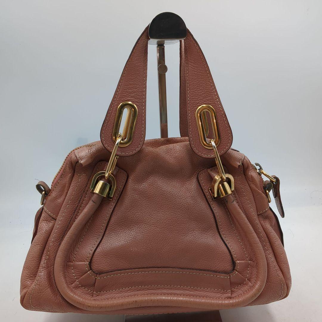Chloe Hand Bag Tote Purse Paraty Brown Authentic
