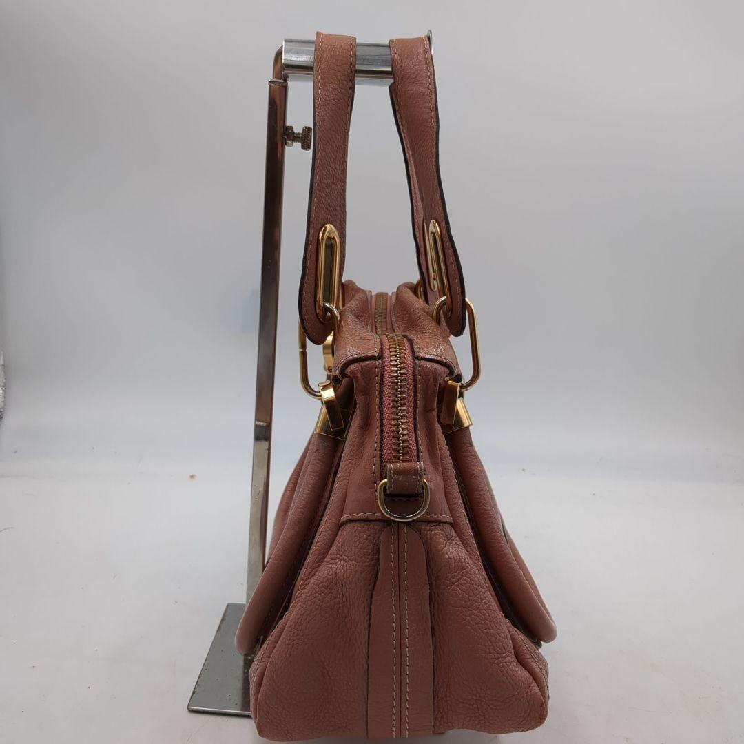 Chloe Hand Bag Tote Purse Paraty Brown Authentic
