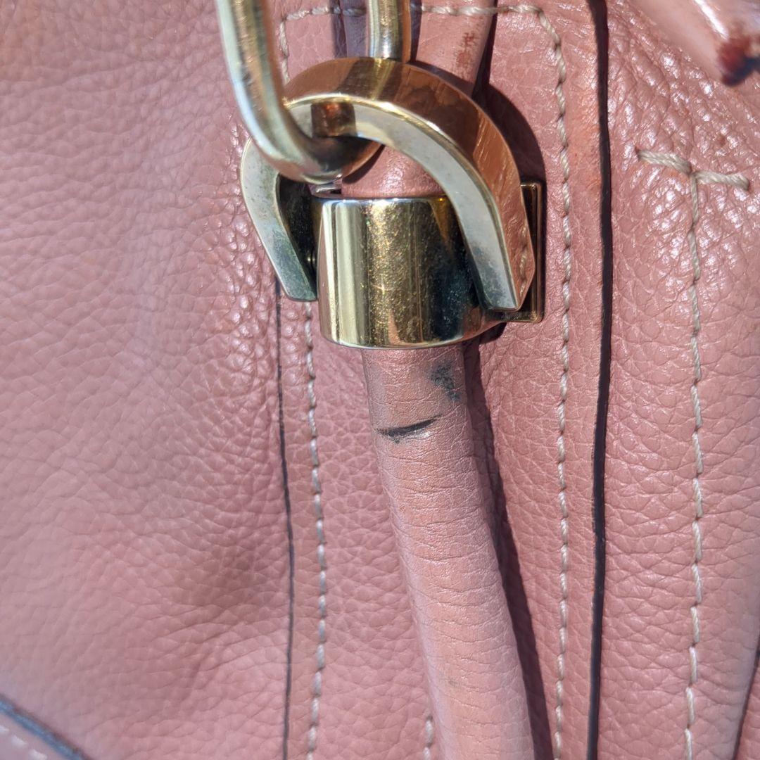 Chloe Hand Bag Tote Purse Paraty Brown Authentic