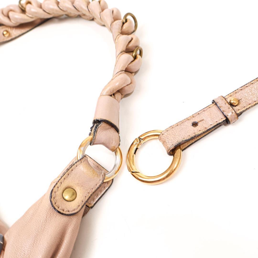 Chloe Hand Shoulder Bag Tote Purse 2way Leather Smoky Pink Authentic