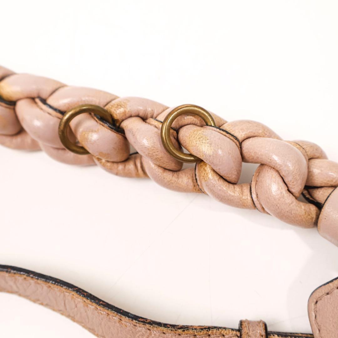 Chloe Hand Shoulder Bag Tote Purse 2way Leather Smoky Pink Authentic