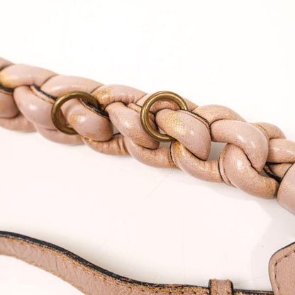 Chloe Hand Shoulder Bag Tote Purse 2way Leather Smoky Pink Authentic