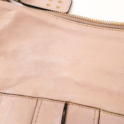 Chloe Hand Shoulder Bag Tote Purse 2way Leather Smoky Pink Authentic