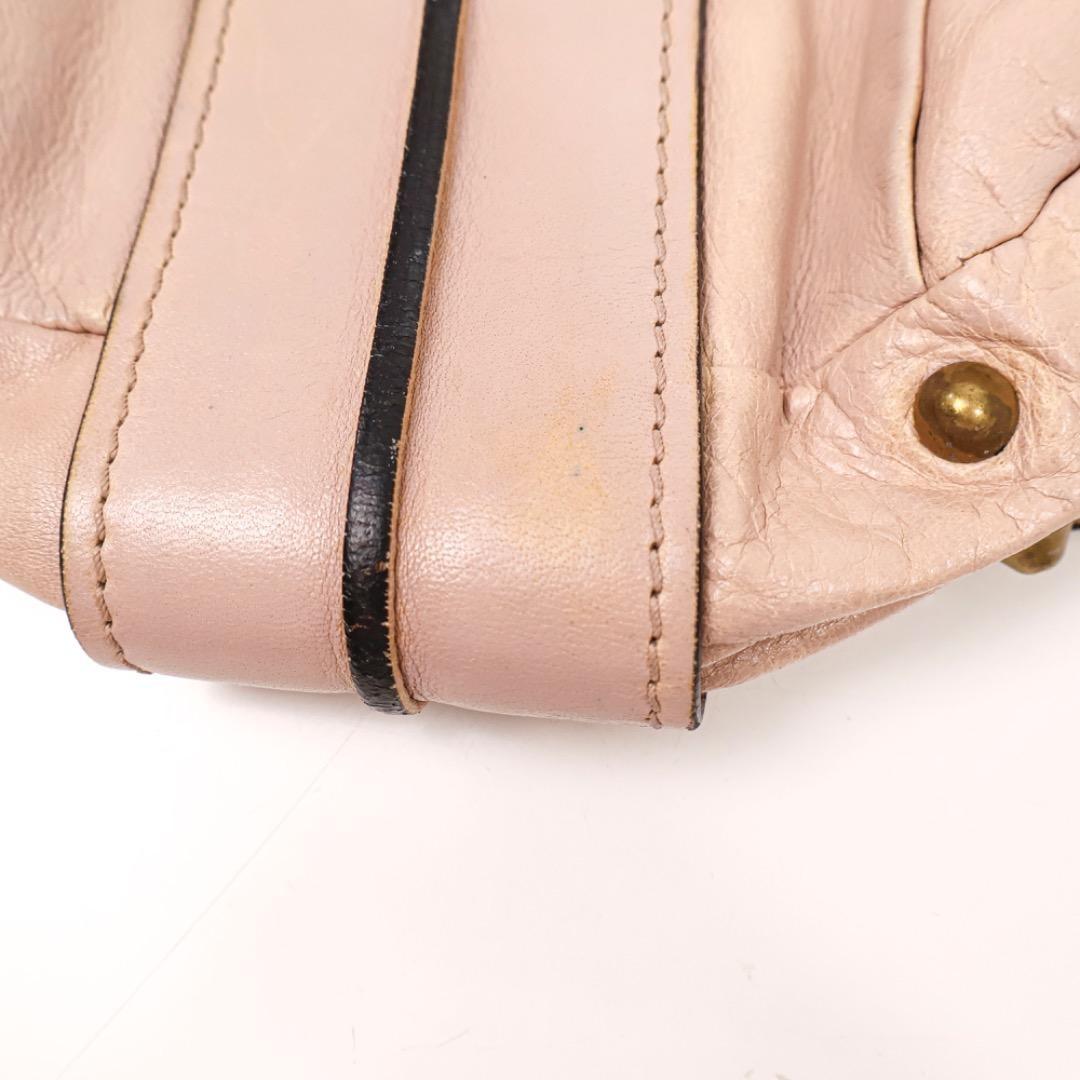 Chloe Hand Shoulder Bag Tote Purse 2way Leather Smoky Pink Authentic