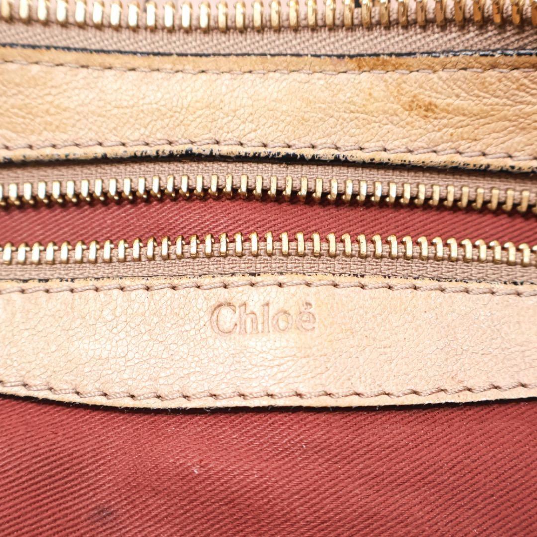 Chloe Hand Shoulder Bag Tote Purse 2way Leather Smoky Pink Authentic