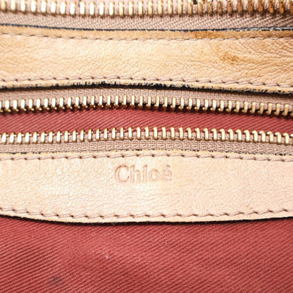 Chloe Hand Shoulder Bag Tote Purse 2way Leather Smoky Pink Authentic