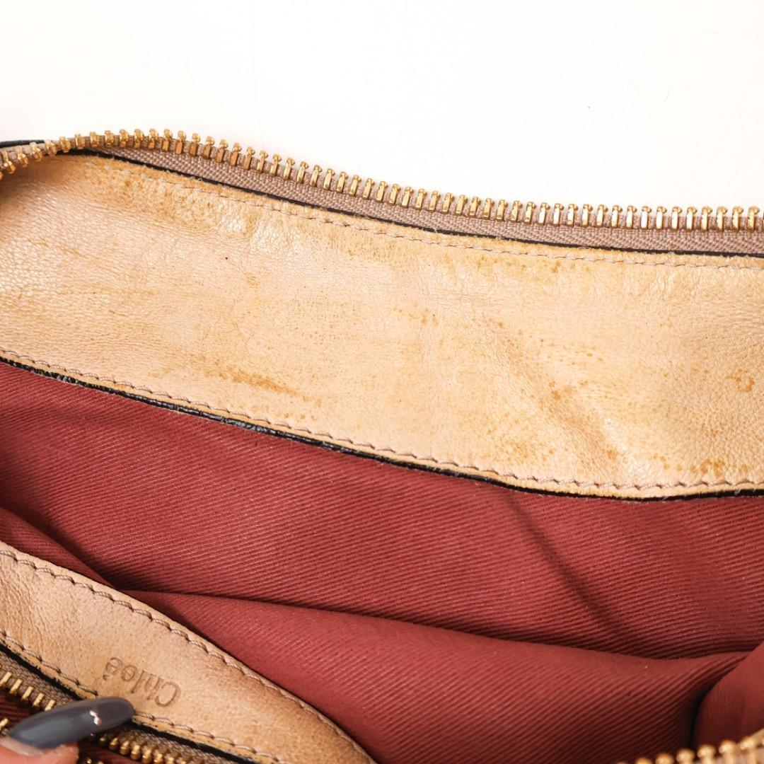 Chloe Hand Shoulder Bag Tote Purse 2way Leather Smoky Pink Authentic