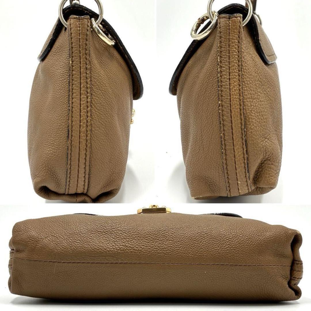 Chloe Hand Shoulder Bag Tote Purse 2way Elsie Leather Beige Authentic