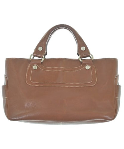 CELINE Hand Bag Tote Purse Boogie Leather Brown Authentic