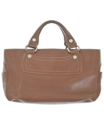 CELINE Hand Bag Tote Purse Boogie Leather Brown Authentic