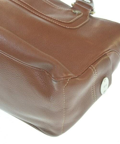 CELINE Hand Bag Tote Purse Boogie Leather Brown Authentic