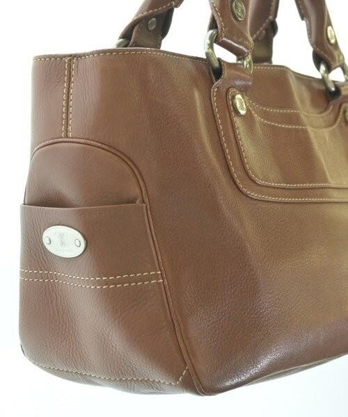 CELINE Hand Bag Tote Purse Boogie Leather Brown Authentic