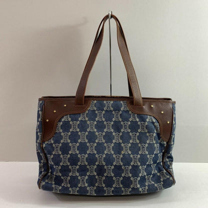 CELINE Hand Bag Tote Purse Macadam Old Denim Authentic