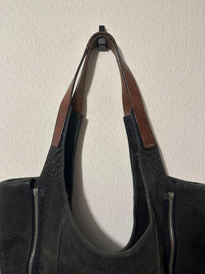 CELINE Hand Bag Tote Purse Zipper Leather Authentic