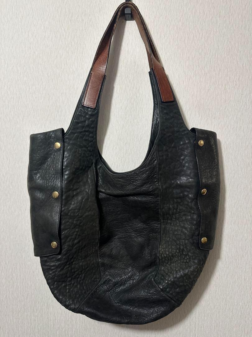 CELINE Hand Bag Tote Purse Zipper Leather Authentic