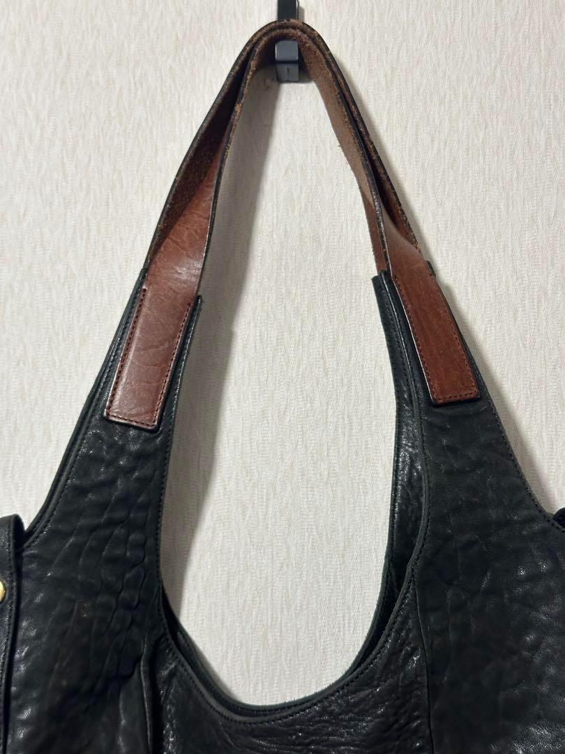 CELINE Hand Bag Tote Purse Zipper Leather Authentic