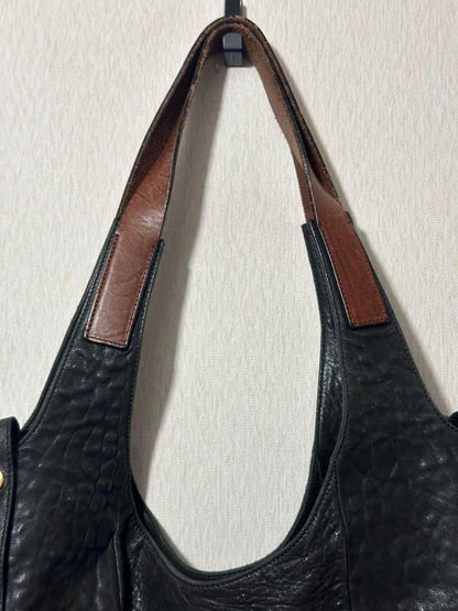 CELINE Hand Bag Tote Purse Zipper Leather Authentic