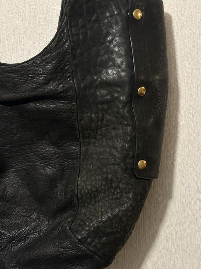 CELINE Hand Bag Tote Purse Zipper Leather Authentic