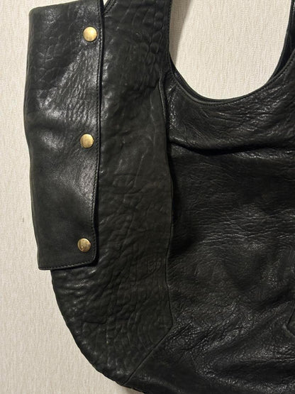 CELINE Hand Bag Tote Purse Zipper Leather Authentic