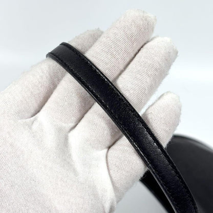 CELINE Accessory Pouch Hand Bag Tote Purse C Macadam Canvas Leather Black Auth