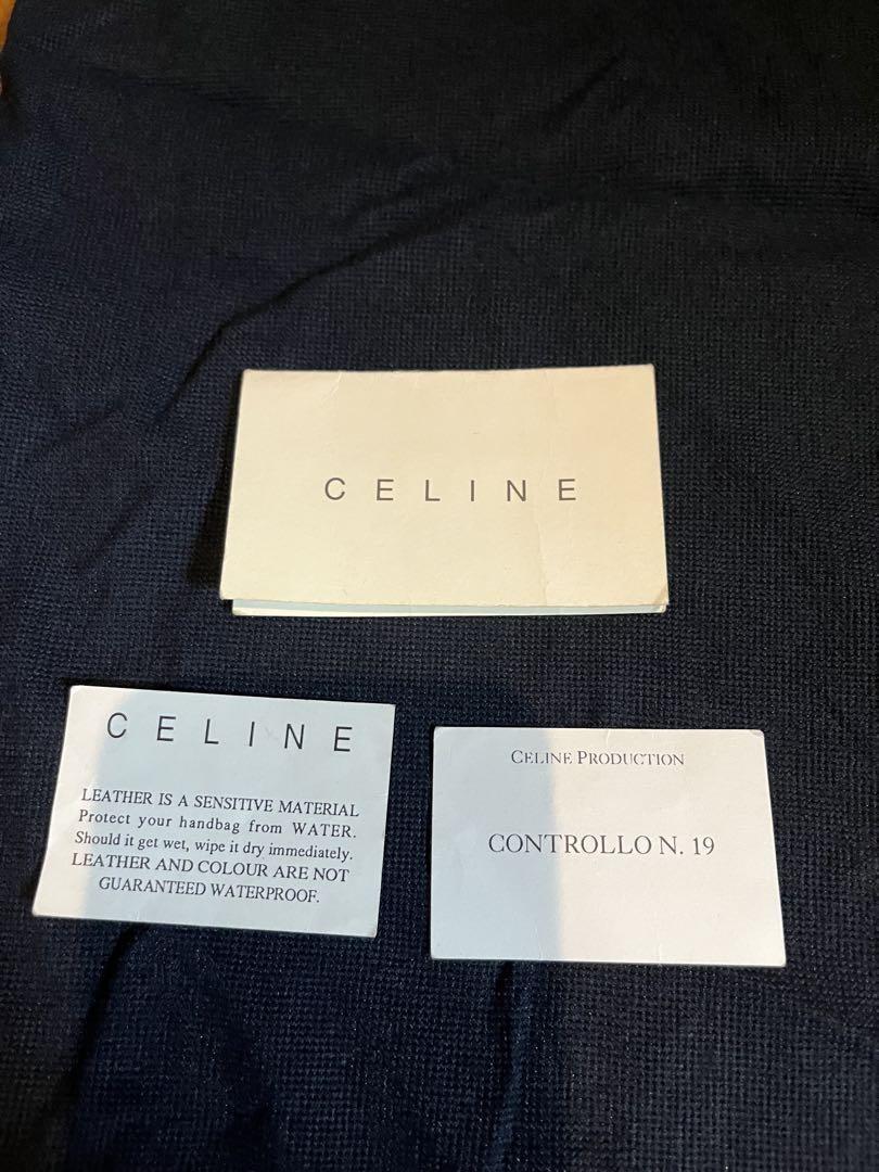 CELINE Shoulder Bag Purse C Macadam Suede Black Authentic