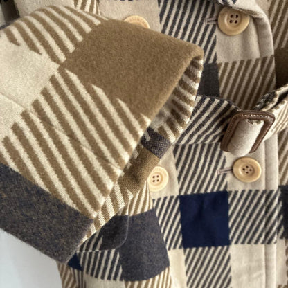 Aquascutum Trench Coat Check Asian fit M US size S Authentic