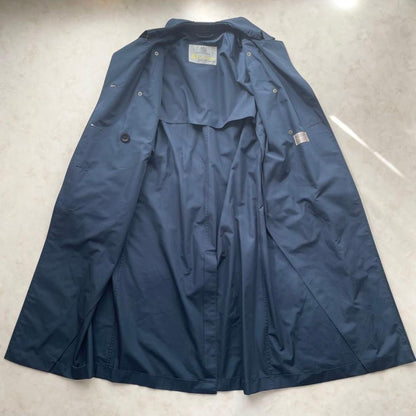 Aquascutum Trench Coat Asian fit M US size S Navy Authentic