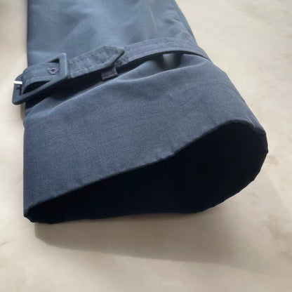 Aquascutum Trench Coat Asian fit M US size S Navy Authentic