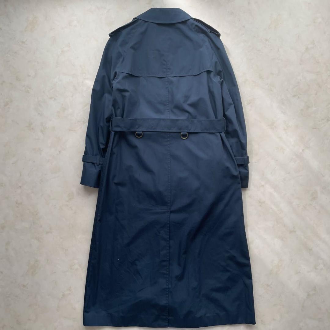 Aquascutum Trench Coat Asian fit M US size S Navy Authentic