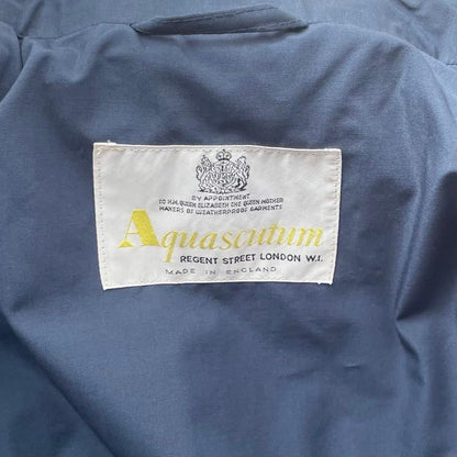 Aquascutum Trench Coat Asian fit M US size S Navy Authentic