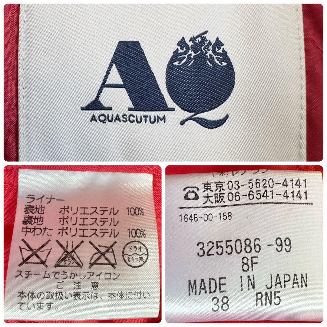 Aquascutum Trench Coat Club Check Asian fit M 38 US size S Black Authentic